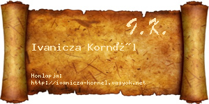 Ivanicza Kornél névjegykártya