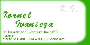 kornel ivanicza business card